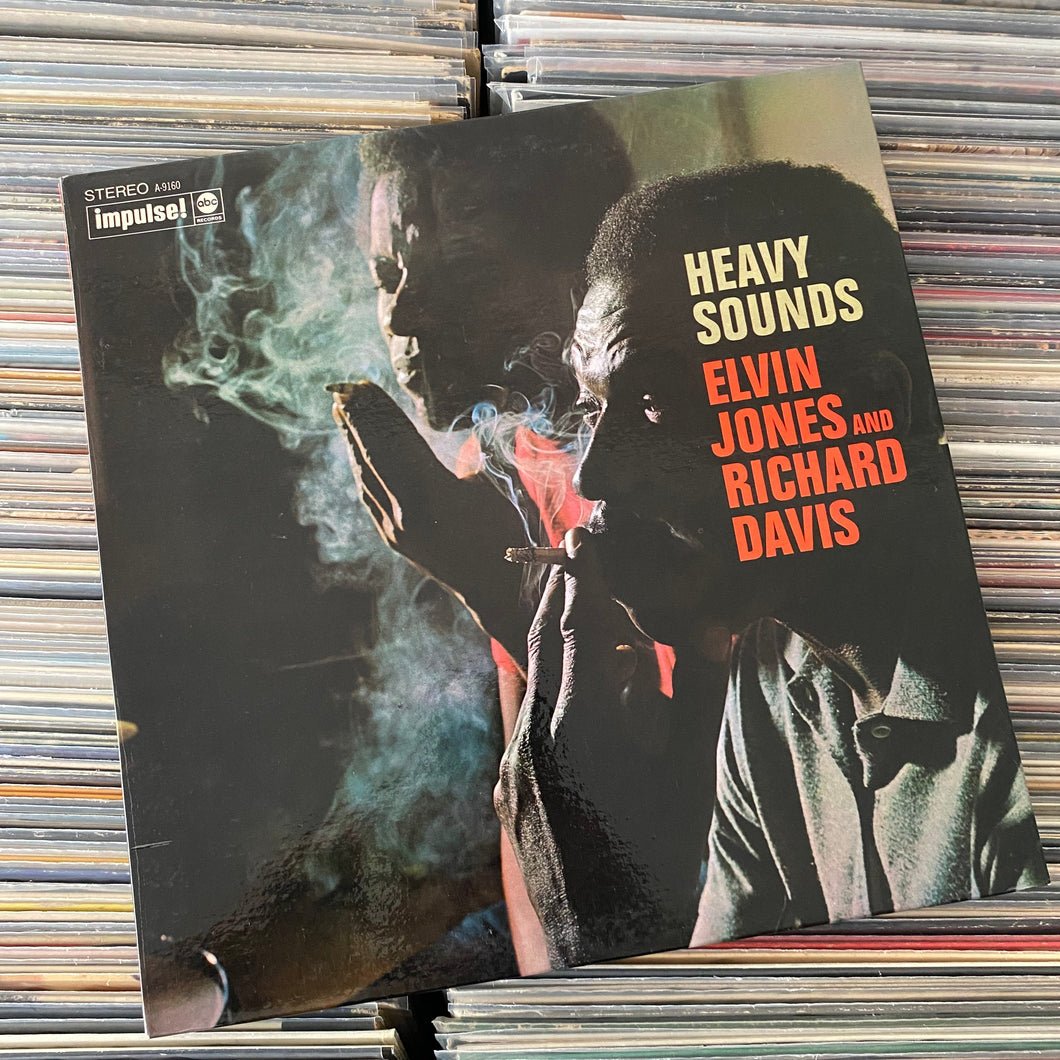 JONES, ELVIN & RICHARD DAVIS ‎– HEAVY SOUNDS LP (USED, '68 STEREO OG)