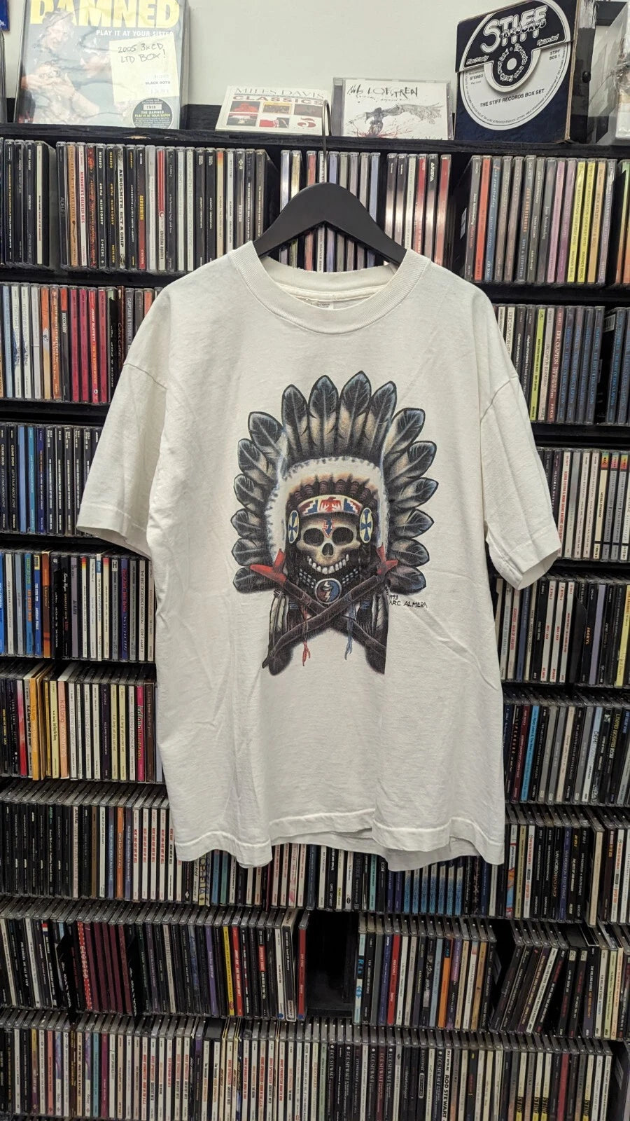 GRATEFUL DEAD SHIRT AIRBRUSH NATIVE AMERICAN ALMERA T-SHIRT